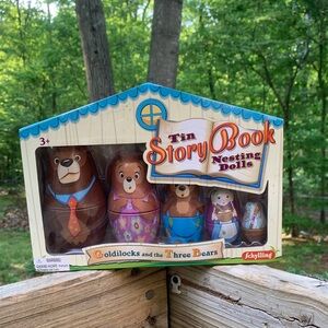 Schylling-Tin StoryBook Nesting Dolls - Goldilocks and the Three Bears